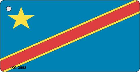 Congo Democratic Republic Flag Novelty Aluminum Key Chain KC-3998