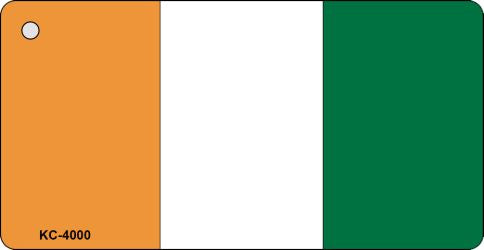 Cote D Ivoire Flag Novelty Aluminum Key Chain KC-4000