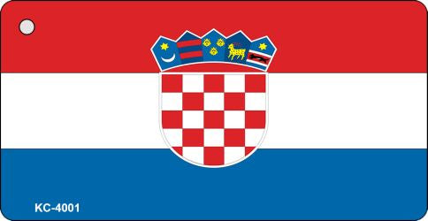 Croatia Flag Novelty Aluminum Key Chain KC-4001