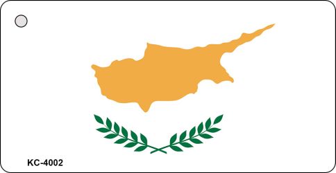 Cyprus Flag Novelty Aluminum Key Chain KC-4002