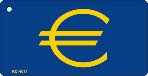 Euro Flag Novelty Aluminum Key Chain KC-4011