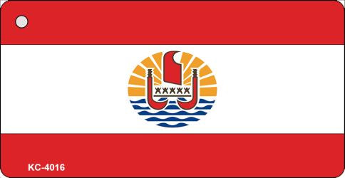 French Polynesia Flag Novelty Aluminum Key Chain KC-4016