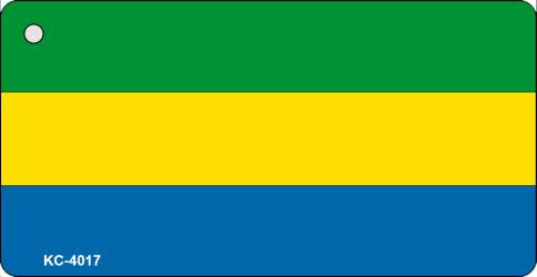 Gabon Flag Novelty Aluminum Key Chain KC-4017