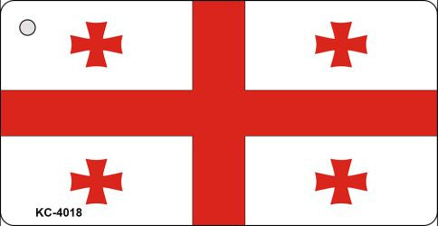 Georgia Flag Novelty Aluminum Key Chain KC-4018