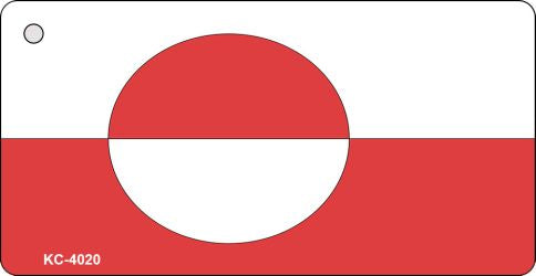 Greenland Flag Novelty Aluminum Key Chain KC-4020