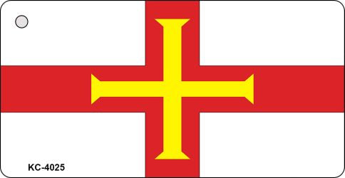 Guernsey Flag Novelty Aluminum Key Chain KC-4025