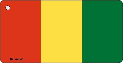 Guinea Flag Novelty Aluminum Key Chain KC-4026