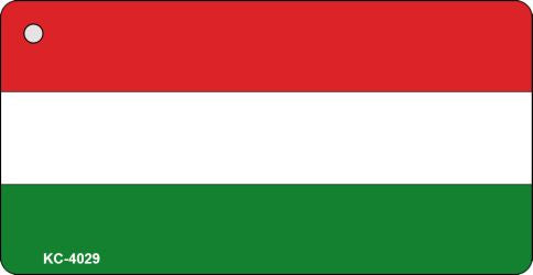 Hungary Flag Novelty Aluminum Key Chain KC-4029