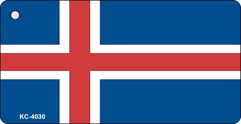 Iceland Flag Novelty Aluminum Key Chain KC-4030