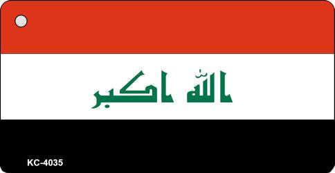 Iraq Flag Novelty Aluminum Key Chain KC-4035