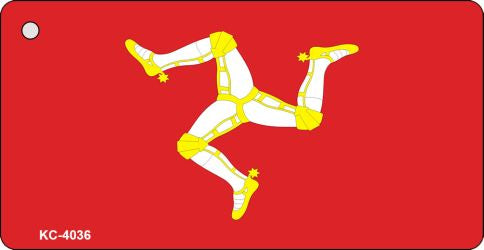 Isle of Man Flag Novelty Aluminum Key Chain KC-4036
