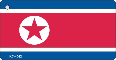 North Korea Flag Novelty Aluminum Key Chain KC-4042