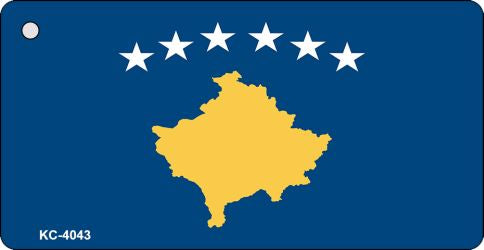 Kosovo Flag Novelty Aluminum Key Chain KC-4043