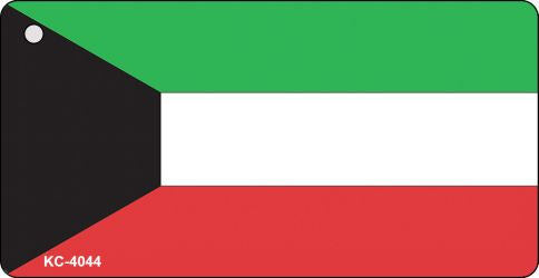 Kuwait Flag Novelty Aluminum Key Chain KC-4044