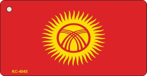 Kyrgyzstan Flag Novelty Aluminum Key Chain KC-4045