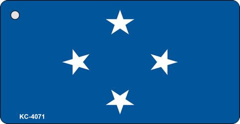 Micronesia Flag Novelty Aluminum Key Chain KC-4071