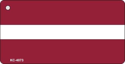 Latvia Flag Novelty Aluminum Key Chain KC-4073