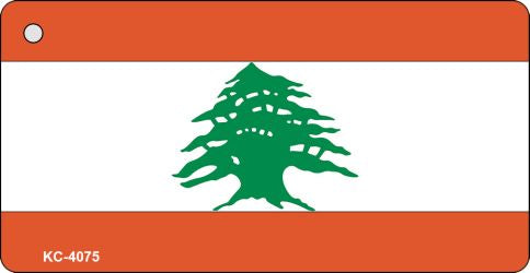 Lebanon Flag Novelty Aluminum Key Chain KC-4075
