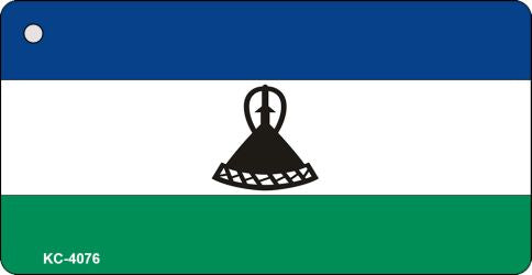 Lesotho Flag Novelty Aluminum Key Chain KC-4076