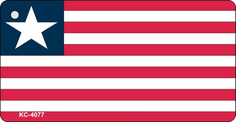 Liberia Flag Novelty Aluminum Key Chain KC-4077