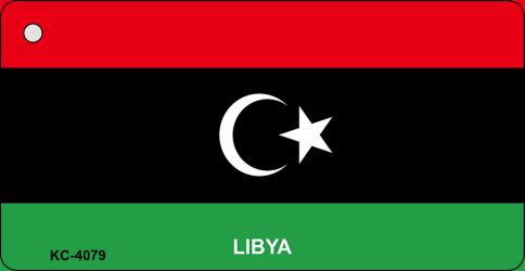 Libya Flag Novelty Aluminum Key Chain KC-4079