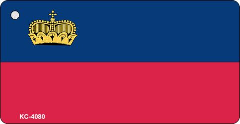 Liechtenstein Flag Novelty Aluminum Key Chain KC-4080