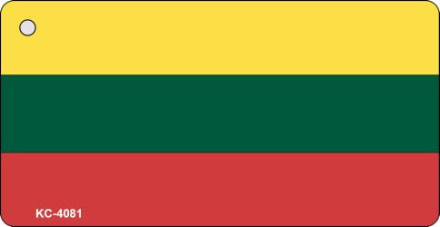 Lithuania Flag Novelty Aluminum Key Chain KC-4081