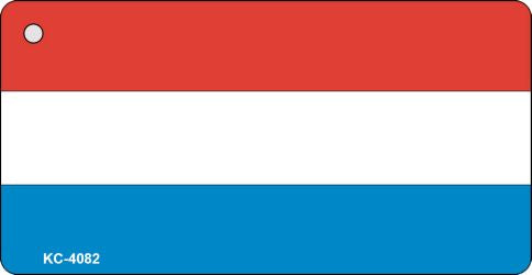 Luxembourg Flag Novelty Aluminum Key Chain KC-4082