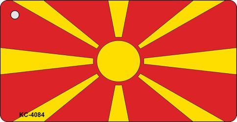 Macedonia Flag Novelty Aluminum Key Chain KC-4084