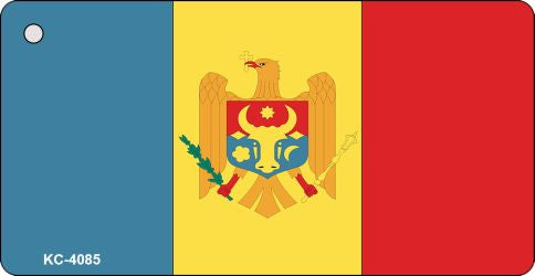 Moldova Flag Novelty Aluminum Key Chain KC-4085