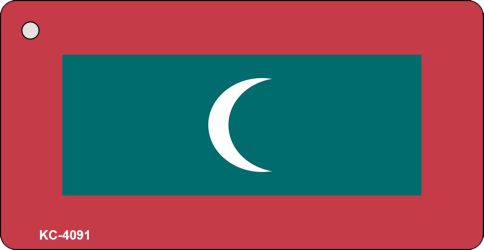 Maldives Flag Novelty Aluminum Key Chain KC-4091