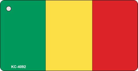 Mali Flag Novelty Aluminum Key Chain KC-4092