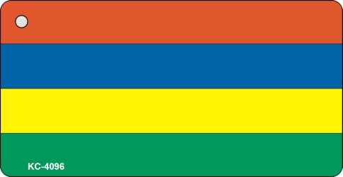 Mauritius Flag Novelty Aluminum Key Chain KC-4096