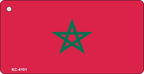 Morocco Flag Novelty Aluminum Key Chain KC-4101