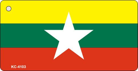 Myanmar Flag Novelty Aluminum Key Chain KC-4103