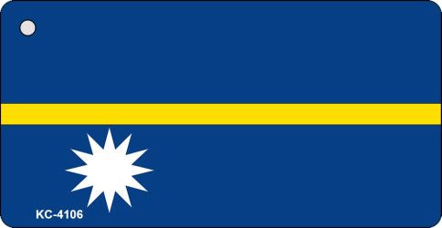 Nauru Flag Novelty Aluminum Key Chain KC-4106