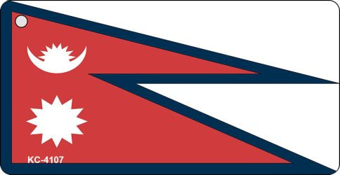 Nepal Flag Novelty Aluminum Key Chain KC-4107