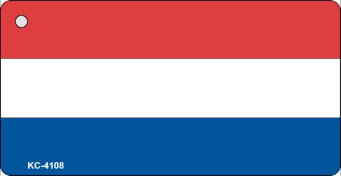 Netherlands Flag Novelty Aluminum Key Chain KC-4108