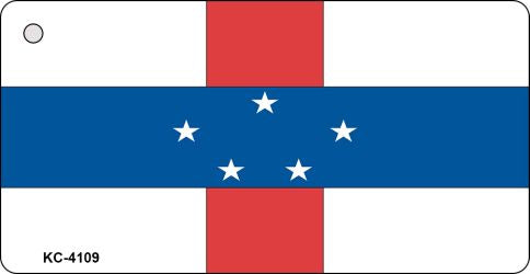 Netherlands-Antilles Flag Novelty Aluminum Key Chain KC-4109