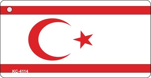 Northern Cyprus Flag Novelty Aluminum Key Chain KC-4114