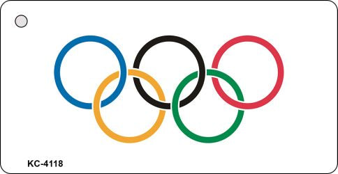 Olympic Flag Novelty Aluminum Key Chain KC-4118
