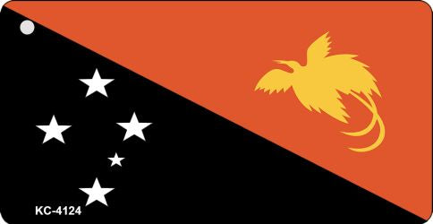 Papua New Guinea Flag Novelty Aluminum Key Chain KC-4124