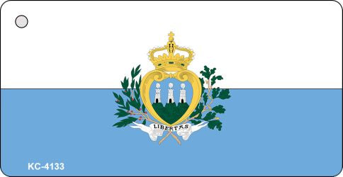 San Marino Flag Novelty Aluminum Key Chain KC-4133