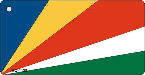 Seychelles Flag Novelty Aluminum Key Chain KC-4138