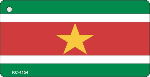 Suriname Flag Novelty Aluminum Key Chain KC-4154