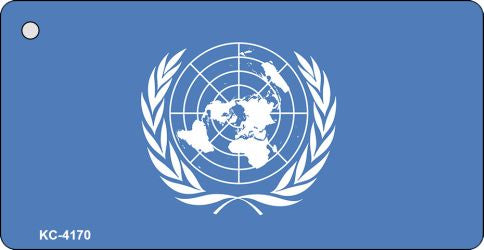 United Nations Flag Novelty Aluminum Key Chain KC-4170