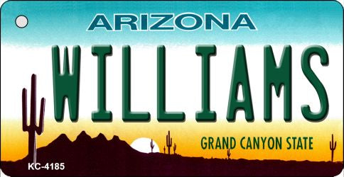 Williams Arizona State License Plate Tag Key Chain KC-4185