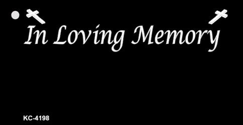 In Loving Memory Black Novelty Metal Key Chain KC-4198