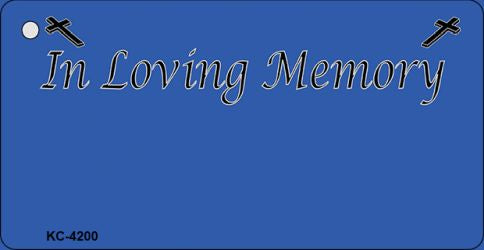 In Loving Memory Blue Novelty Metal Key Chain KC-4200
