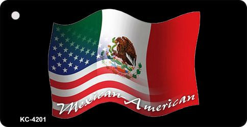 Mexico American Flag Novelty Aluminum Key Chain KC-4201